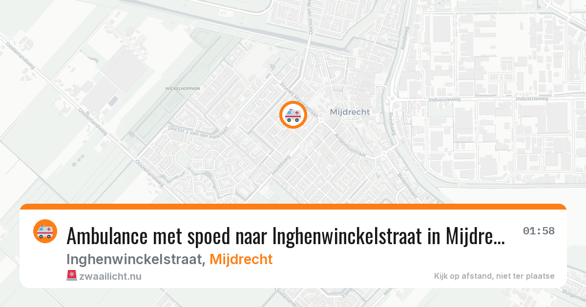 Ambulance met spoed naar Inghenwinckelstraat in Mijdrecht — 27 jan 2026