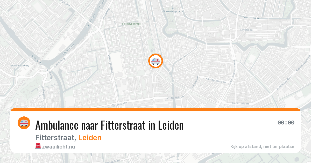Ambulance naar Fitterstraat in Leiden — 20 mrt 2026