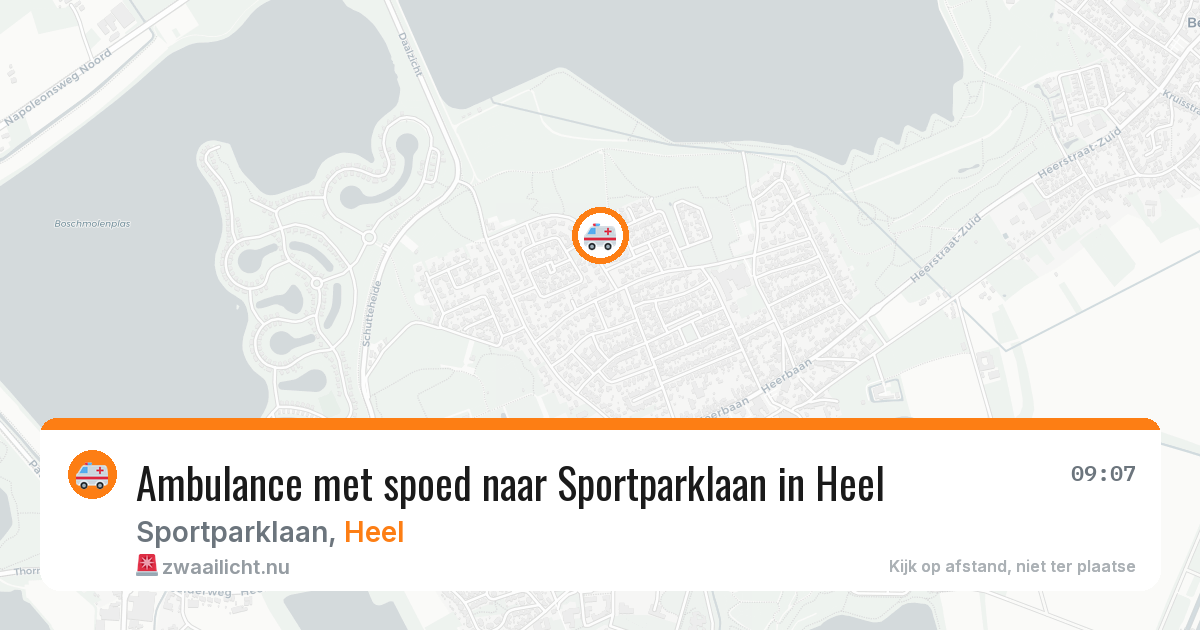 Ambulance met spoed naar Sportparklaan in Heel — 4 jun 2026