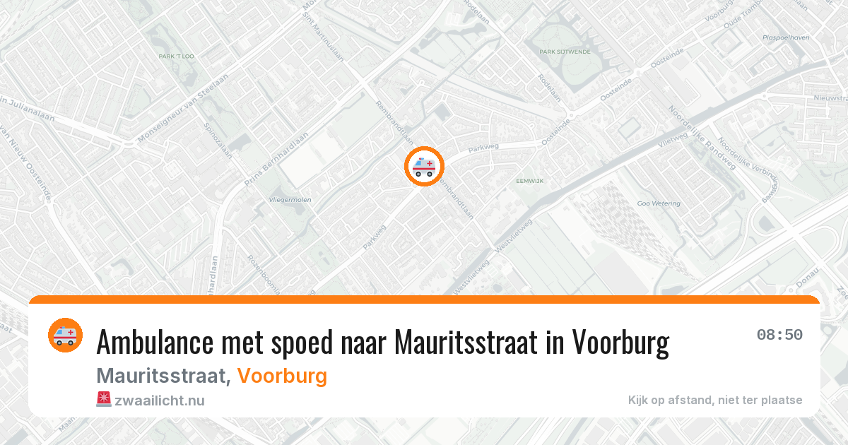 Ambulance met spoed naar Mauritsstraat in Voorburg — 22 mrt 2026