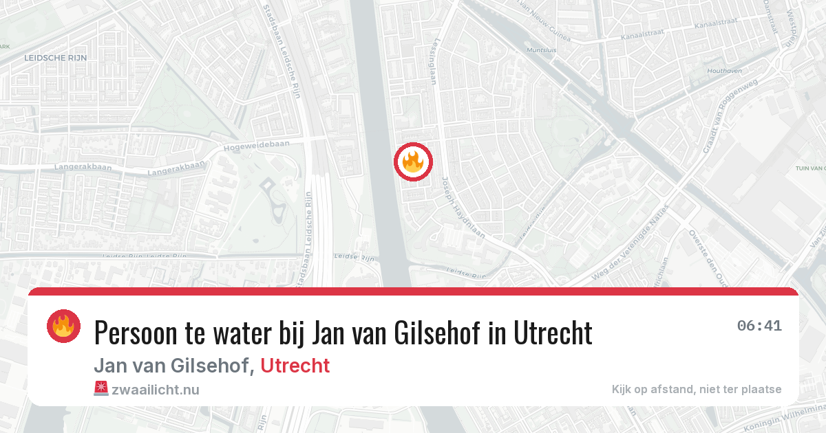 Persoon te water bij Jan van Gilsehof in Utrecht — 31 mei 2026