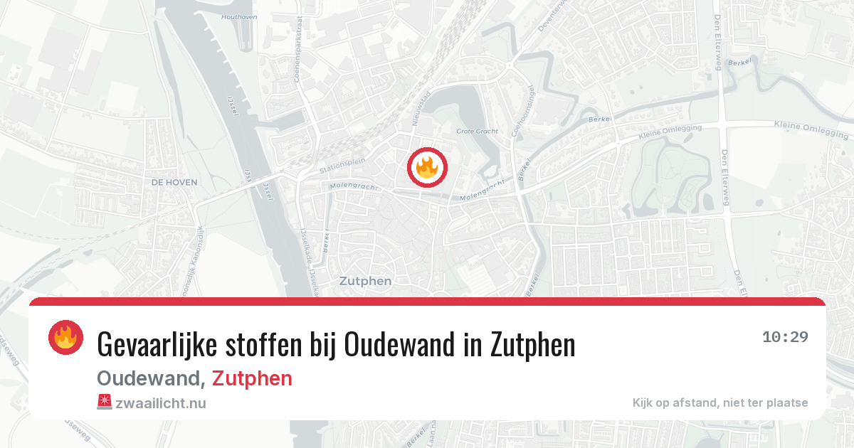 Gevaarlijke stoffen bij Oudewand in Zutphen — 3 jun 2026