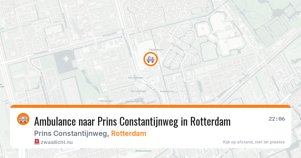 Ambulance naar Prins Constantijnweg in Rotterdam — 23 mrt 2026