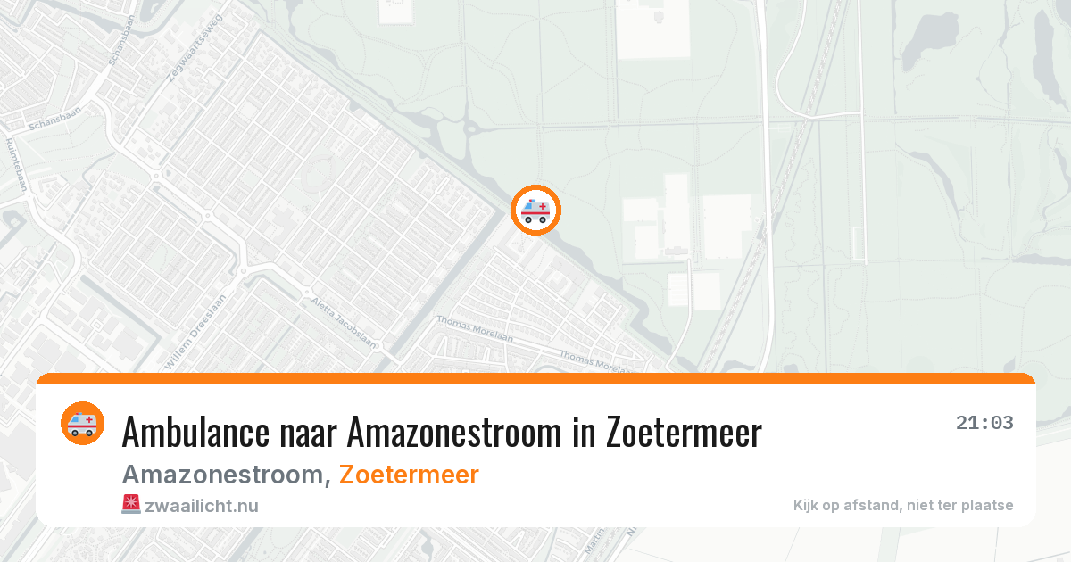 Ambulance naar Amazonestroom in Zoetermeer — 13 jul 2026