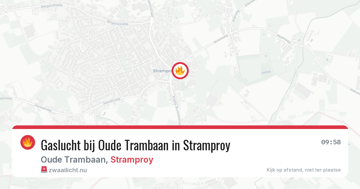 Gaslucht bij Oude Trambaan in Stramproy — 17 jul 2026