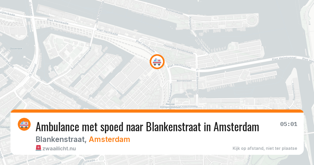 Ambulance met spoed naar Blankenstraat in Amsterdam — 23 mei 2026