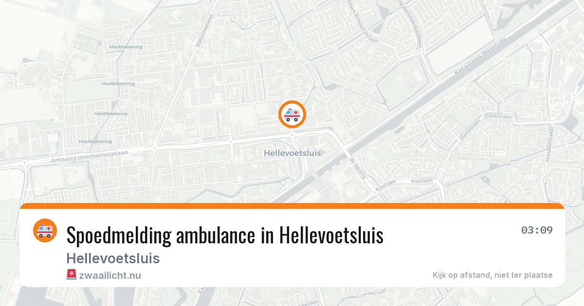 Spoedmelding ambulance in Hellevoetsluis — 22 jul 2026