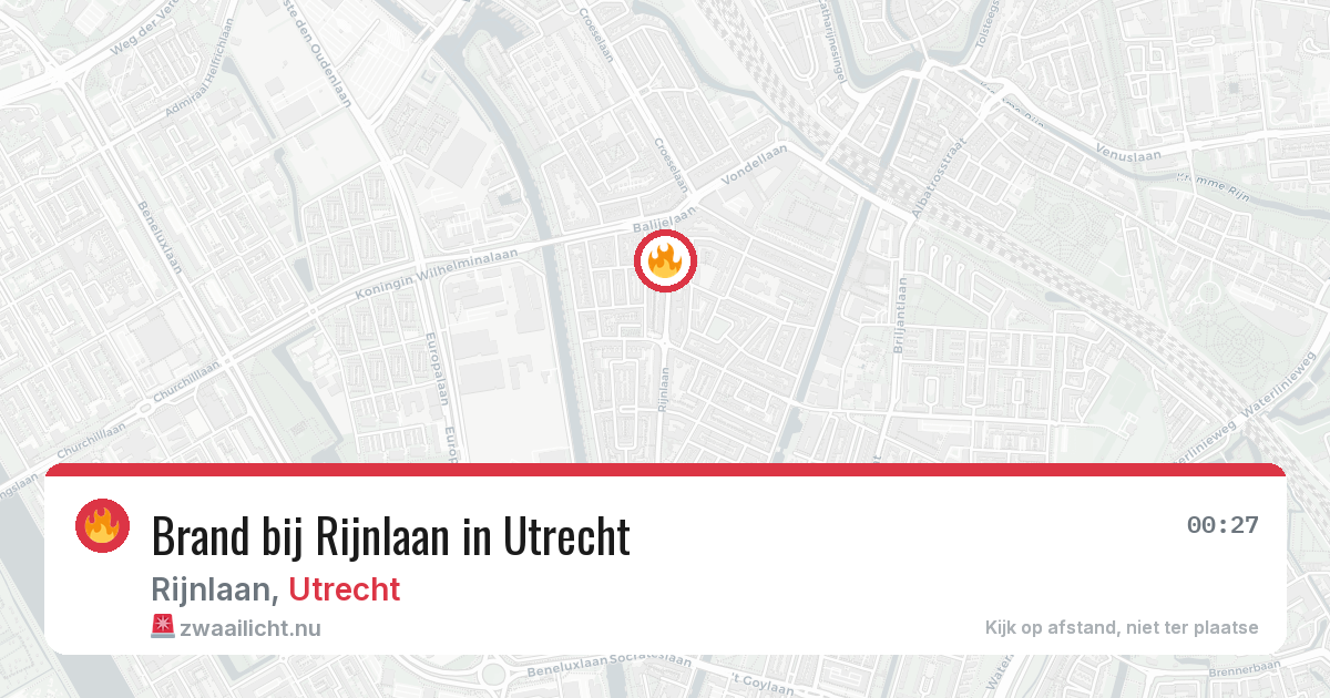 Brand bij Rijnlaan in Utrecht — 21 mei 2026