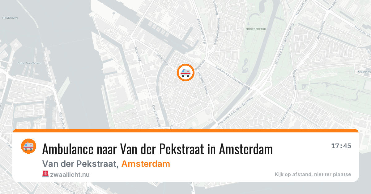 Ambulance naar Van der Pekstraat in Amsterdam — 19 jul 2026