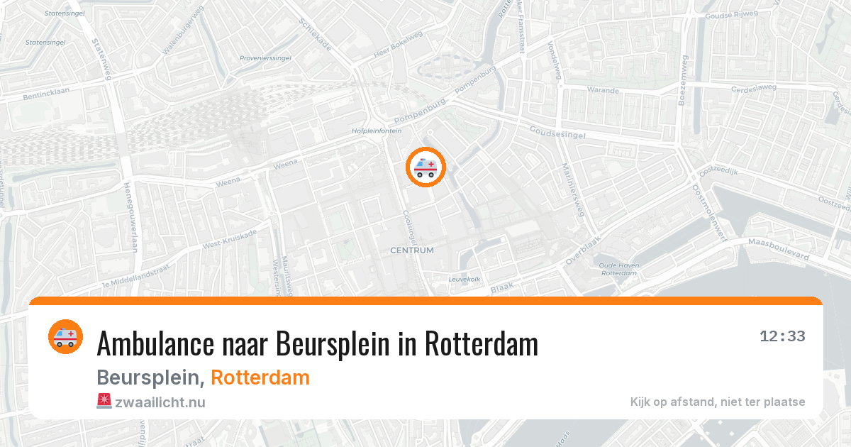 Ambulance naar Beursplein in Rotterdam — 18 jul 2026