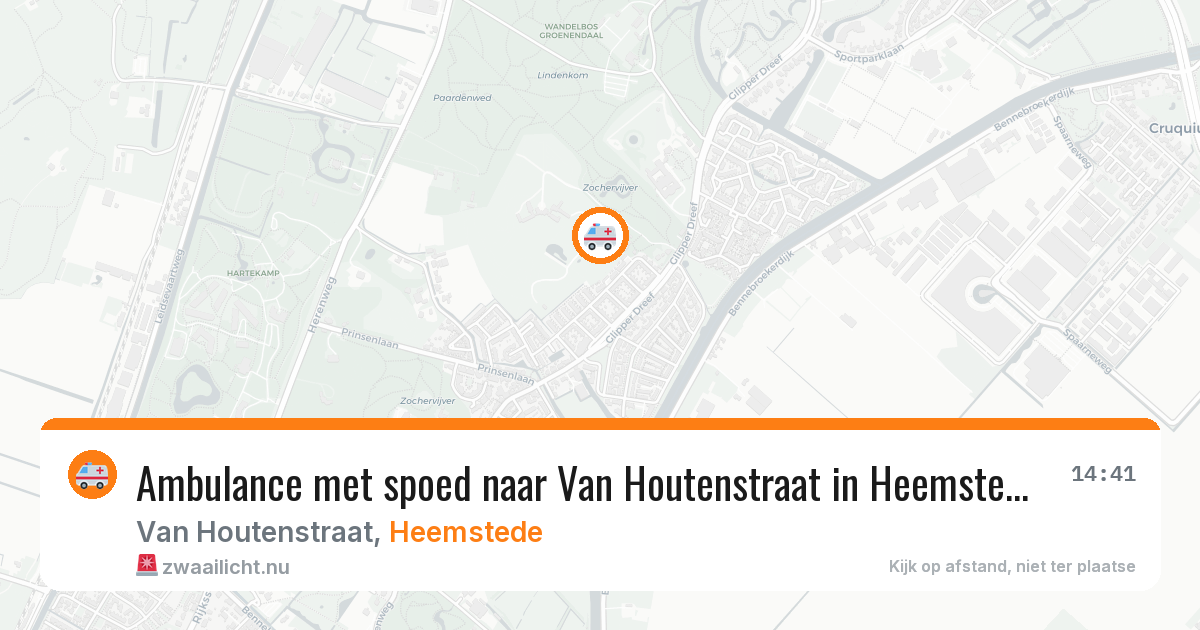 Ambulance met spoed naar Van Houtenstraat in Heemstede — 15 jul 2026