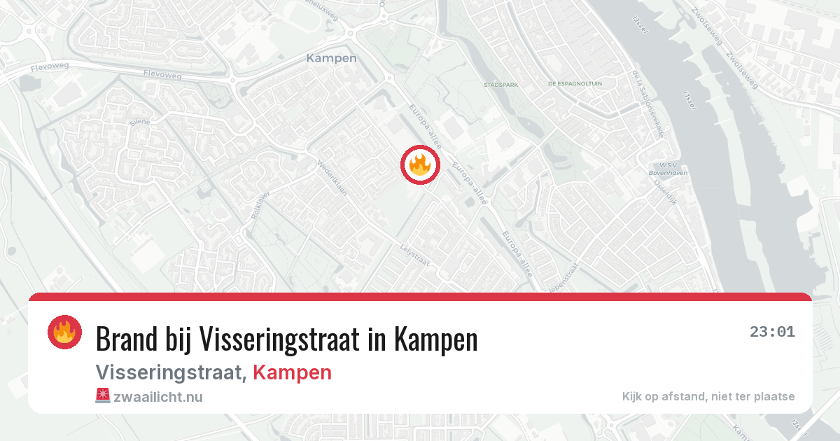 Brand bij Visseringstraat in Kampen — 25 jun 2026