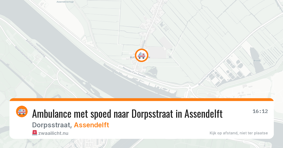 Ambulance met spoed naar Dorpsstraat in Assendelft — 24 jan 2026