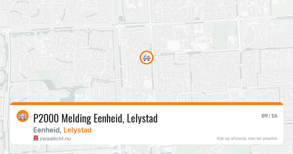 P2000 Melding Eenheid, Lelystad — 2 jul 2026