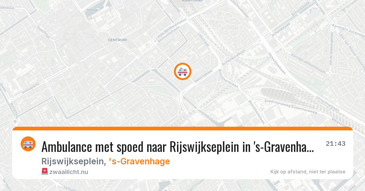 Ambulance met spoed naar Rijswijkseplein in 's-Gravenhage — 12 jul 2026