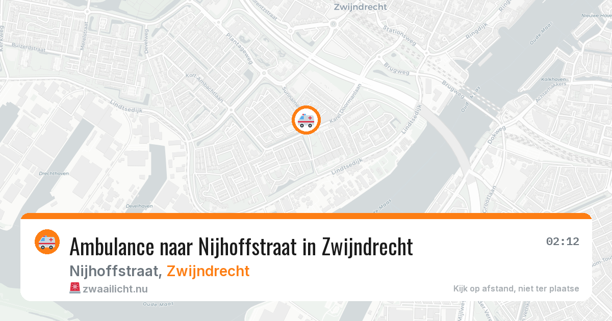Ambulance naar Nijhoffstraat in Zwijndrecht — 2 jun 2026
