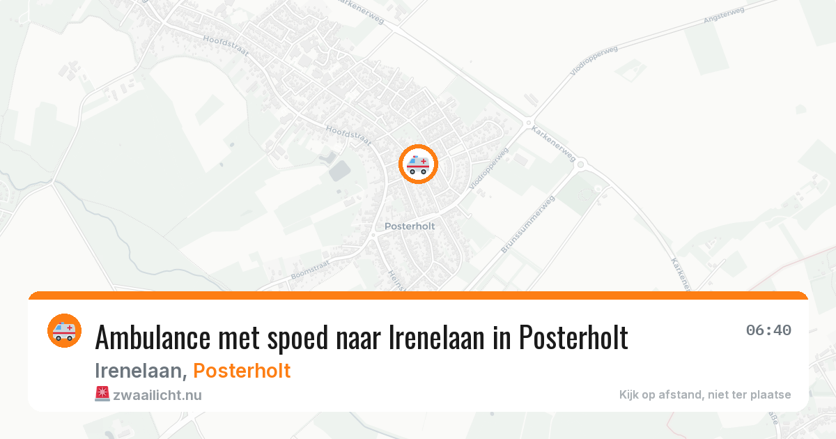 Ambulance met spoed naar Irenelaan in Posterholt — 25 apr 2026