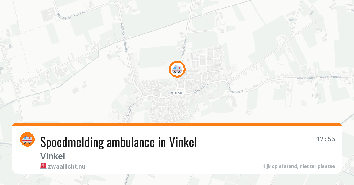 Spoedmelding ambulance in Vinkel — 24 mei 2026
