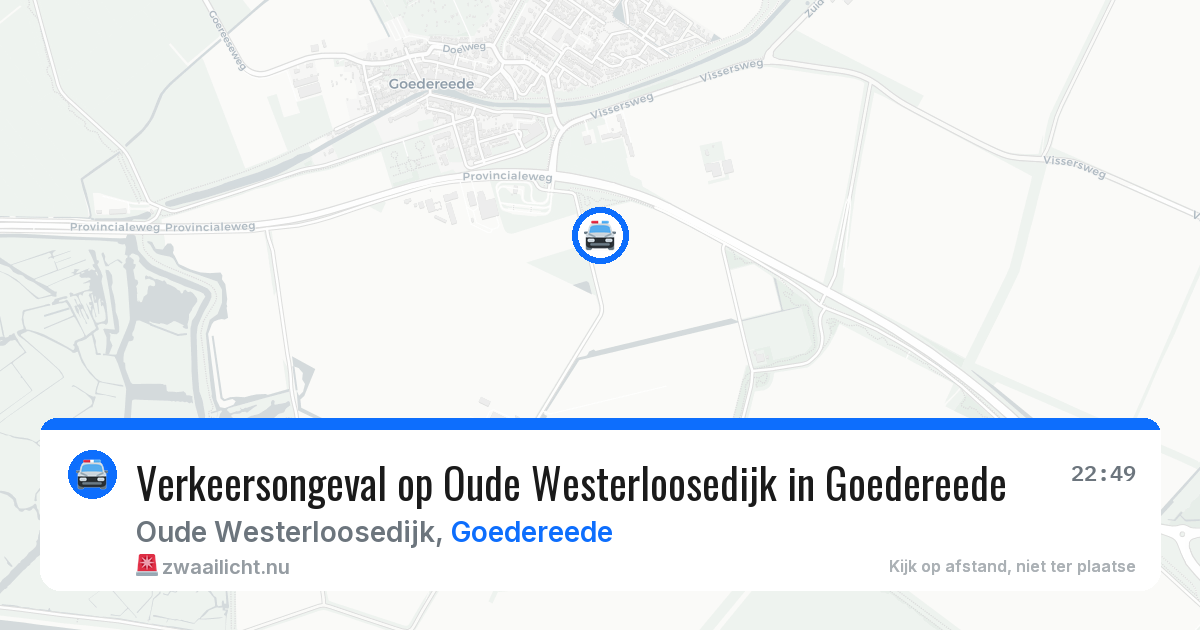 Verkeersongeval op Oude Westerloosedijk in Goedereede — 24 jan 2026
