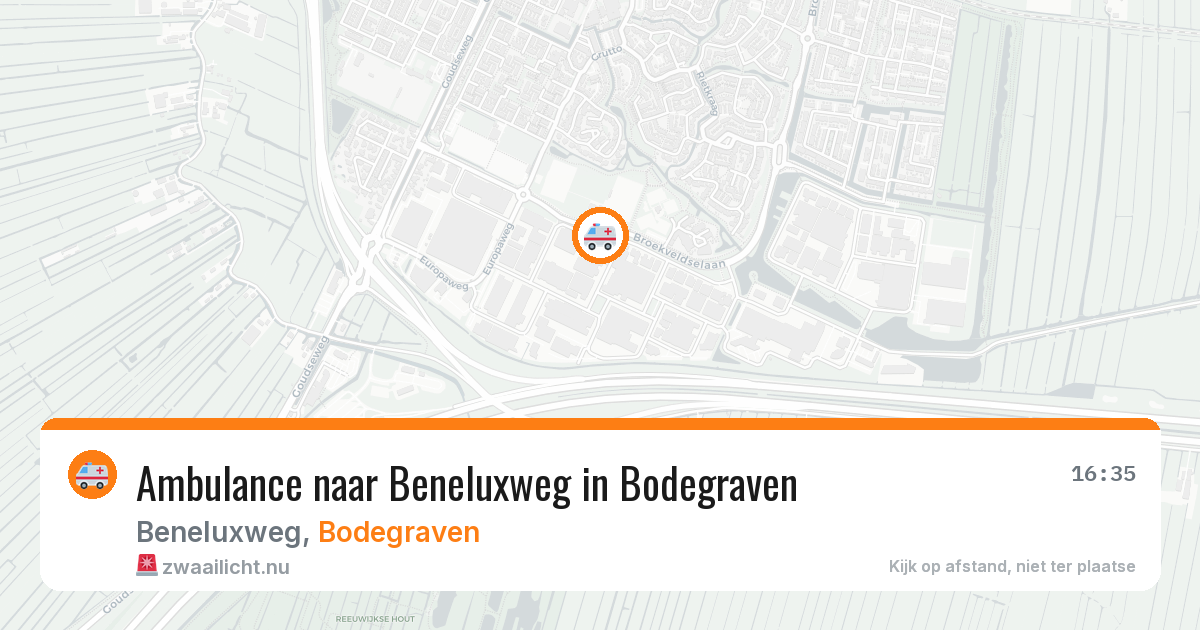 Ambulance naar Beneluxweg in Bodegraven — 20 jul 2026