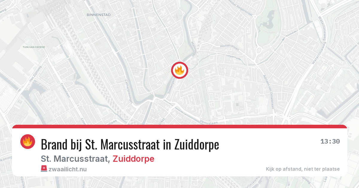 Brand bij St. Marcusstraat in Zuiddorpe — 25 jan 2026
