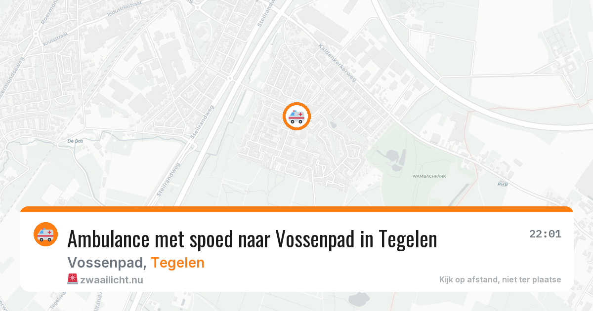 Ambulance met spoed naar Vossenpad in Tegelen — 8 jul 2026