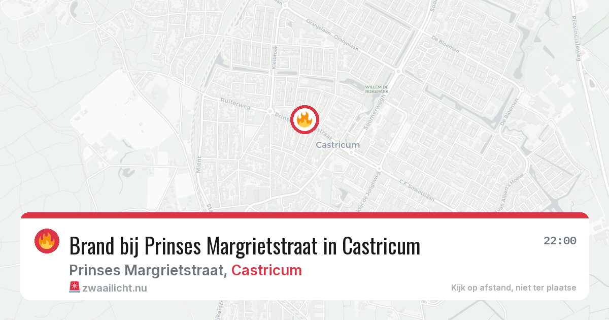 Brand bij Prinses Margrietstraat in Castricum — 25 mei 2026