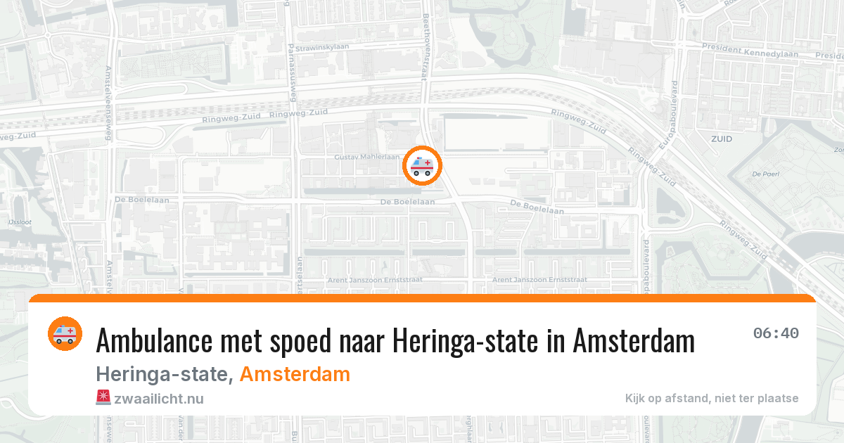 Ambulance met spoed naar Heringa-state in Amsterdam — 24 jul 2026