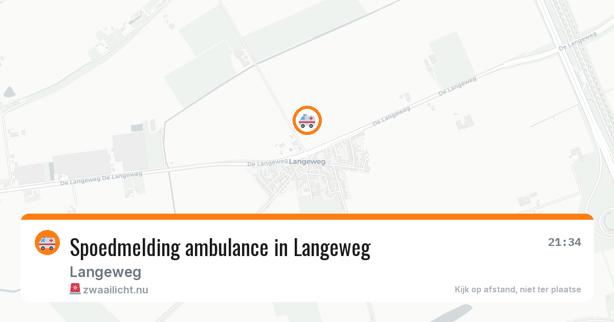 Spoedmelding ambulance in Langeweg — 9 apr 2026