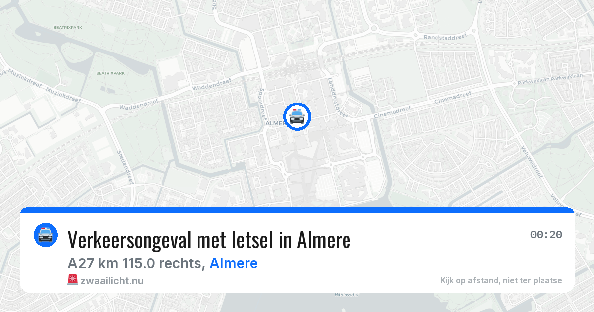 Verkeersongeval met letsel in Almere — 11 jul 2026