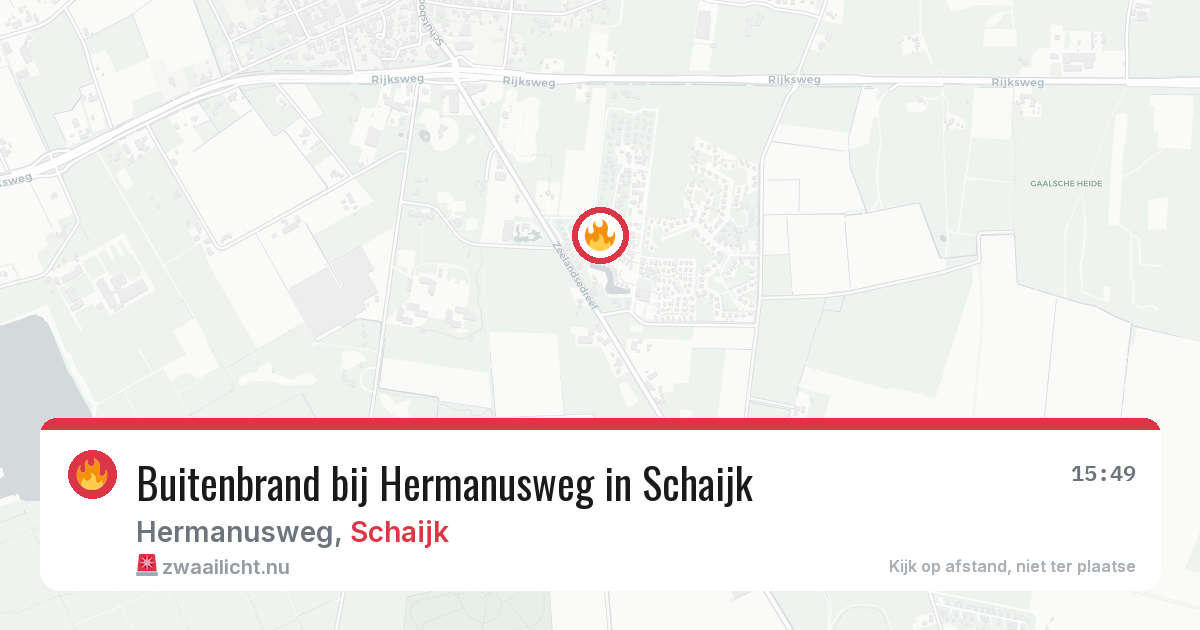 Buitenbrand bij Hermanusweg in Schaijk — 26 mei 2026