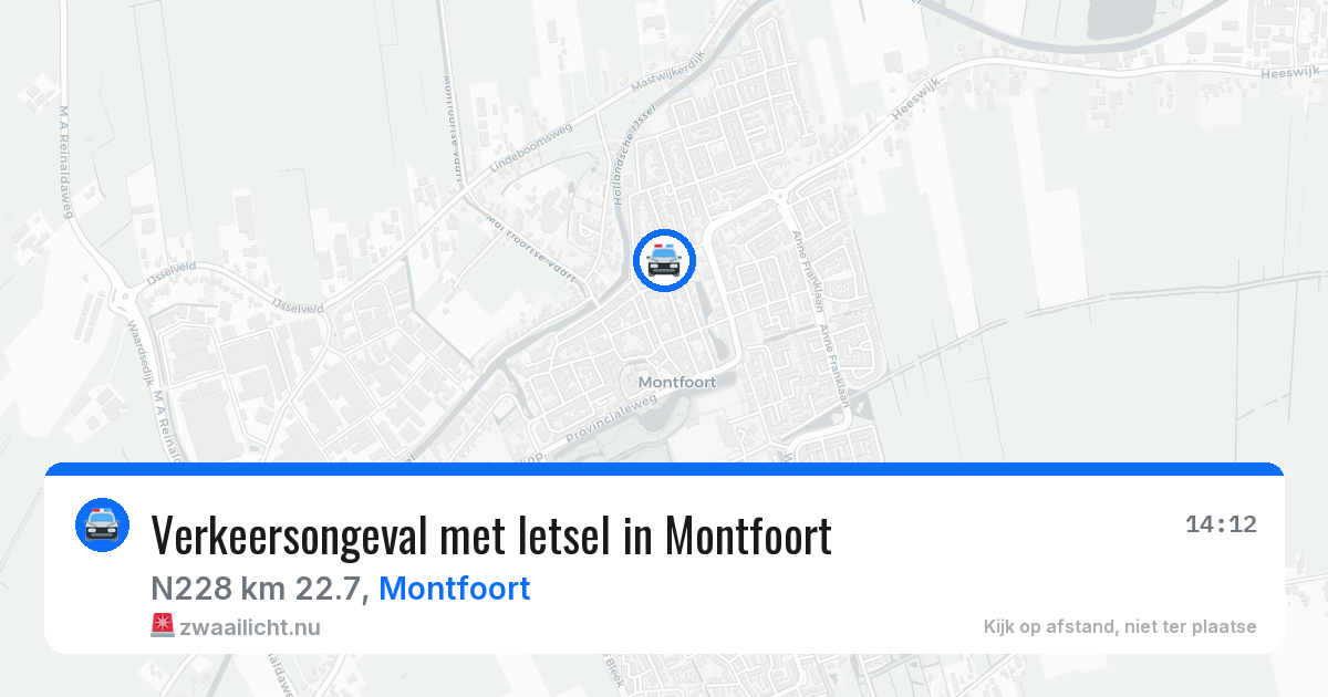 Verkeersongeval met letsel in Montfoort — 10 jul 2026