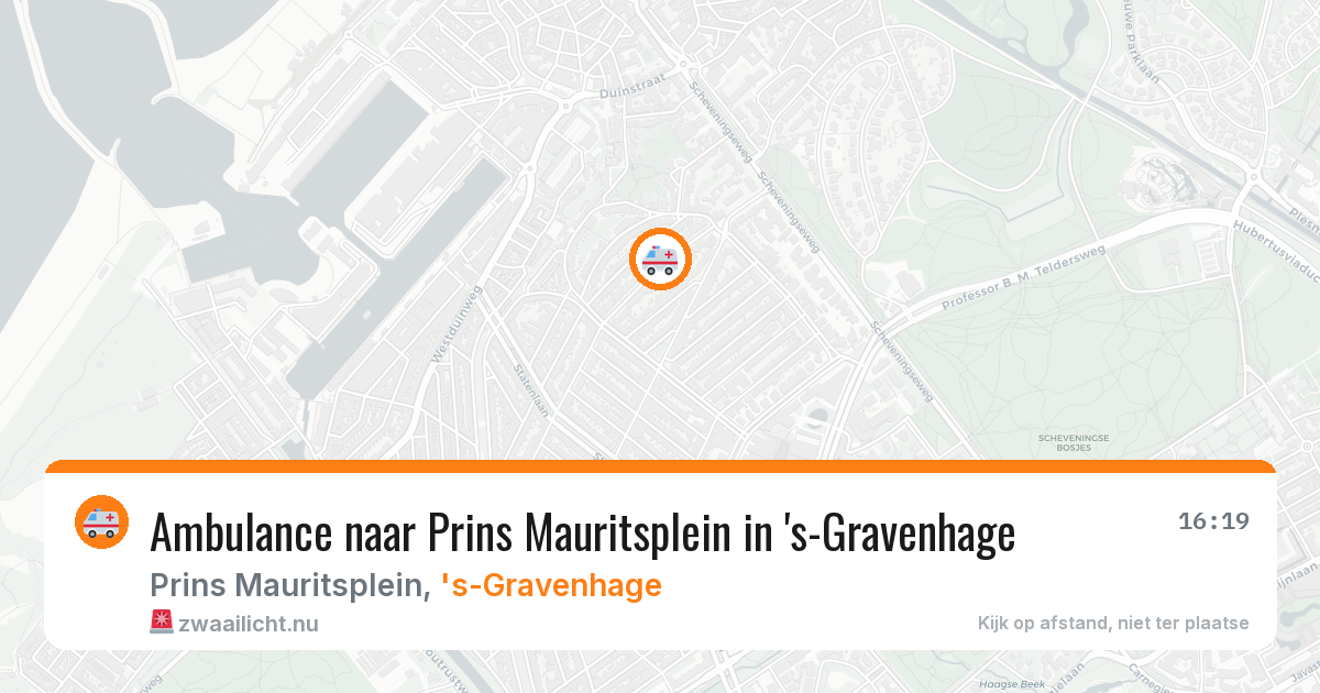 Ambulance naar Prins Mauritsplein in 's-Gravenhage — 14 jul 2026