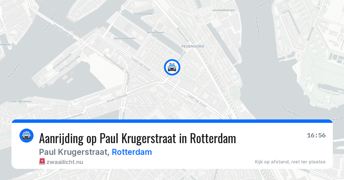 Aanrijding op Paul Krugerstraat in Rotterdam — 16 jul 2026