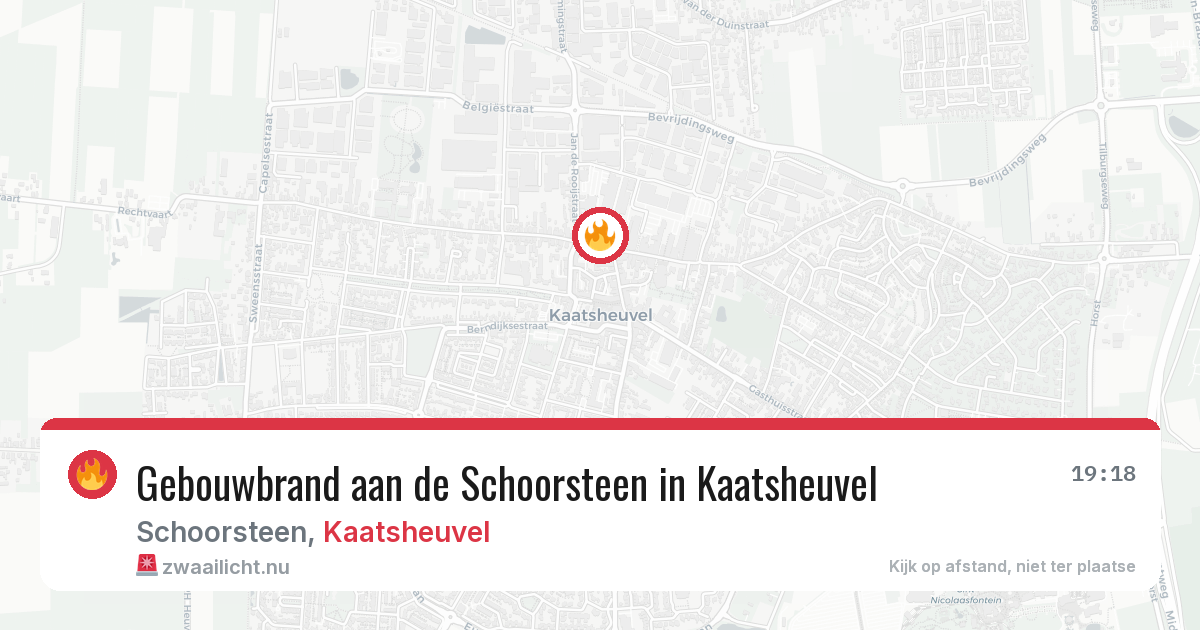 Gebouwbrand aan de Schoorsteen in Kaatsheuvel — 26 jul 2026