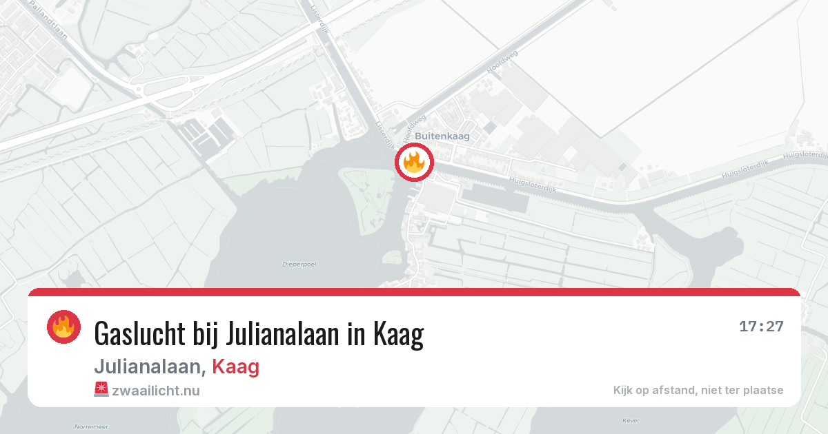 Gaslucht bij Julianalaan in Kaag — 20 feb 2026