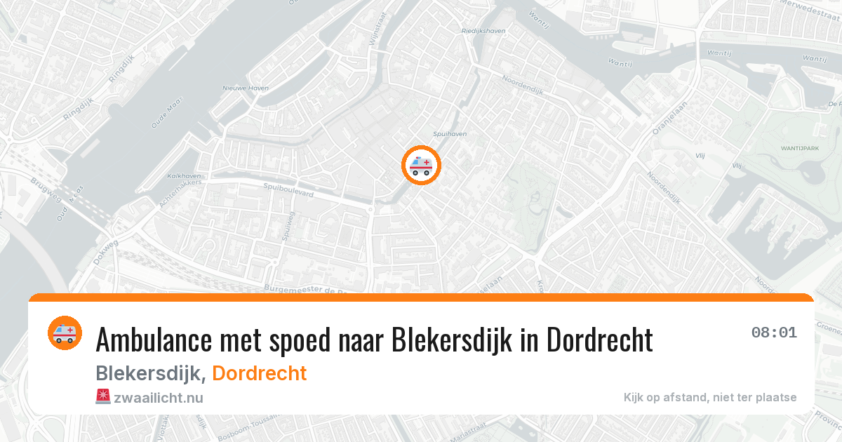 Ambulance met spoed naar Blekersdijk in Dordrecht — 1 jun 2026