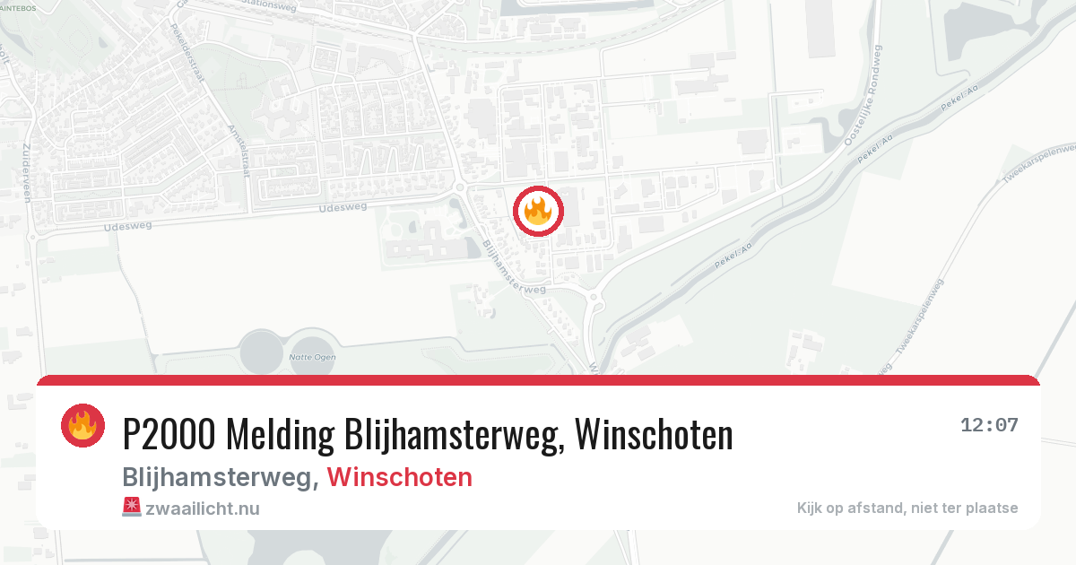P2000 Melding Blijhamsterweg, Winschoten — 18 mrt 2026