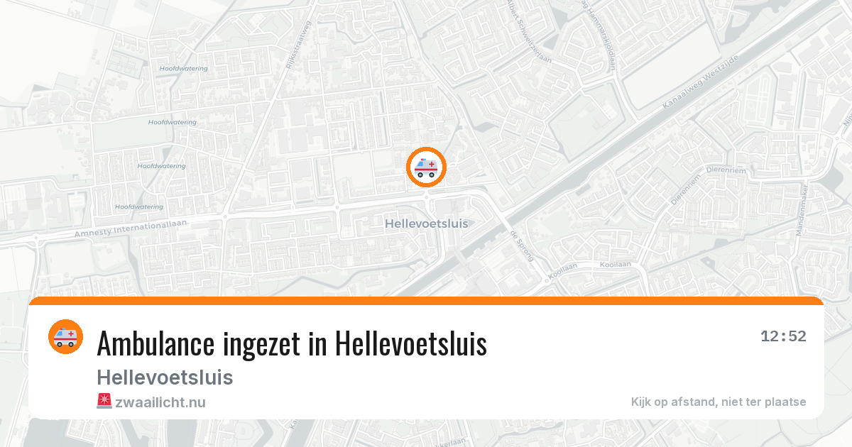 Ambulance ingezet in Hellevoetsluis — 11 jul 2026