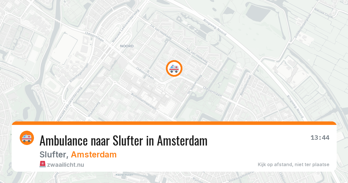 Ambulance naar Slufter in Amsterdam — 30 mei 2026
