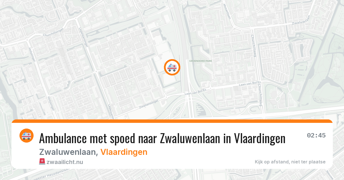Ambulance met spoed naar Zwaluwenlaan in Vlaardingen — 13 apr 2026