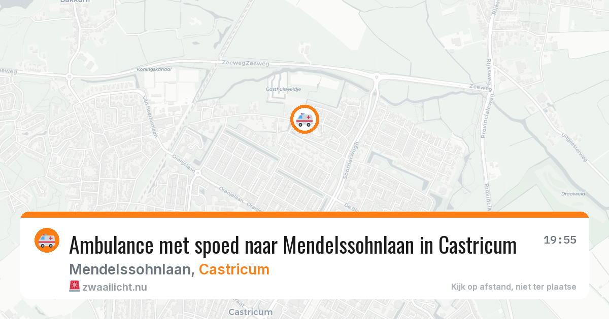 Ambulance met spoed naar Mendelssohnlaan in Castricum — 15 jul 2026