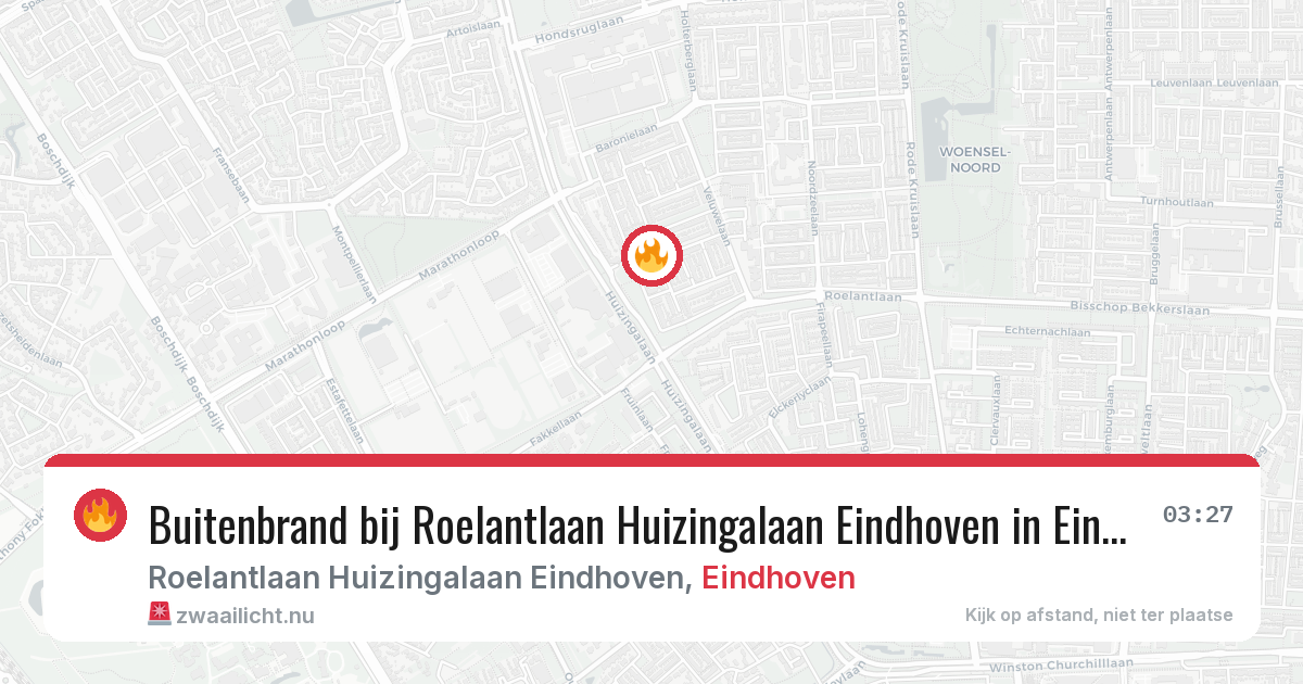 Buitenbrand bij Roelantlaan Huizingalaan Eindhoven in Eindhoven — 11 mei 2026