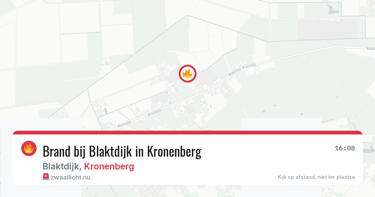 Brand bij Blaktdijk in Kronenberg — 23 jun 2026