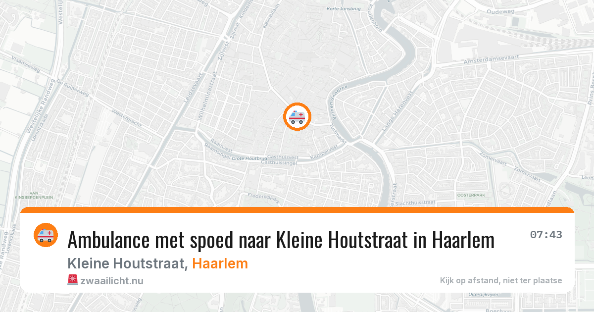 Ambulance met spoed naar Kleine Houtstraat in Haarlem — 20 mei 2026