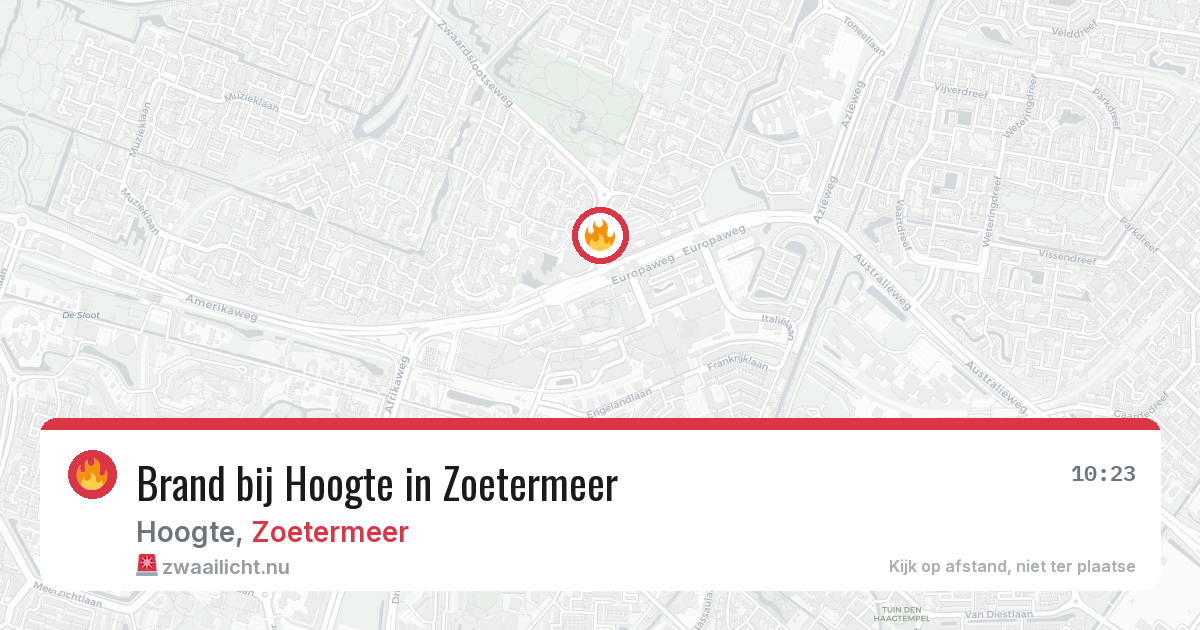 Brand bij Hoogte in Zoetermeer — 2 jun 2026