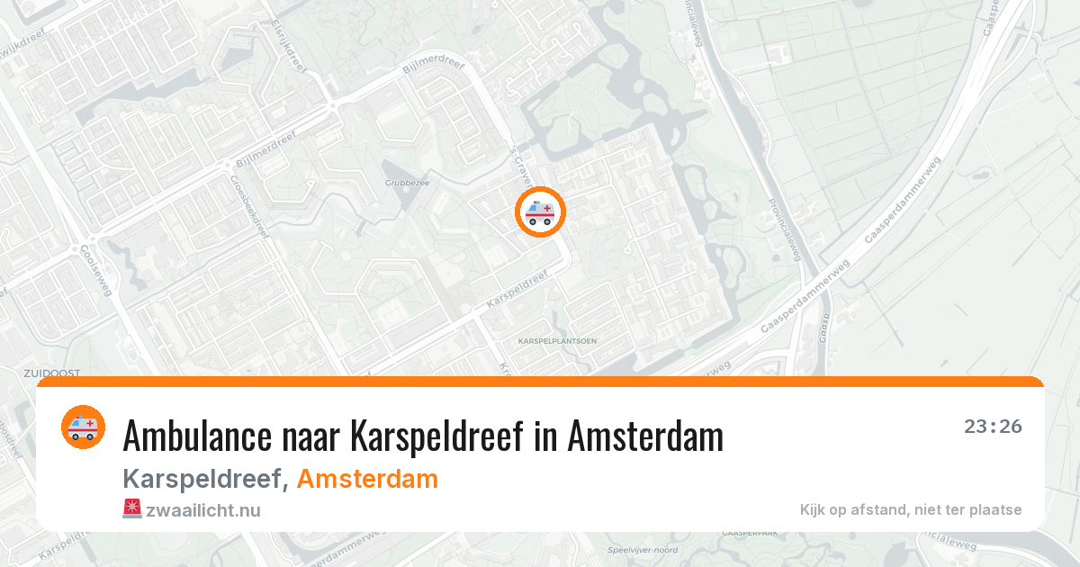 Ambulance naar Karspeldreef in Amsterdam — 28 mei 2026