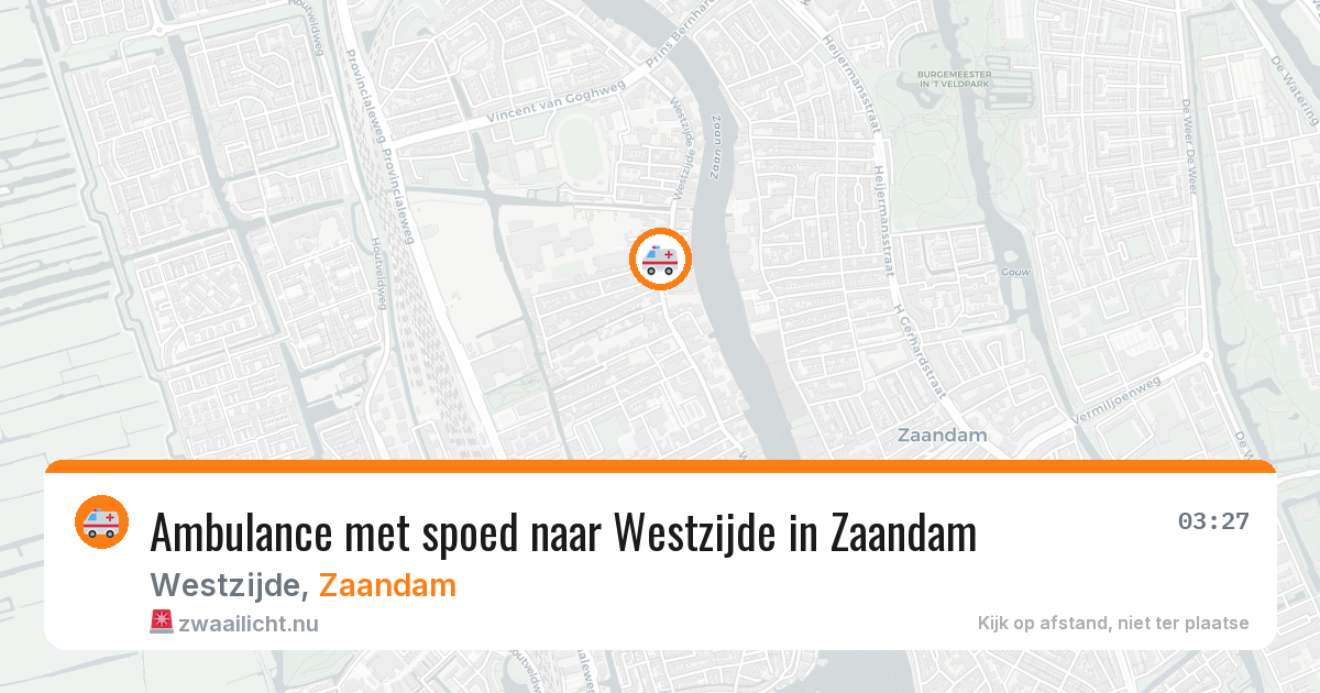 Ambulance met spoed naar Westzijde in Zaandam — 12 jul 2026