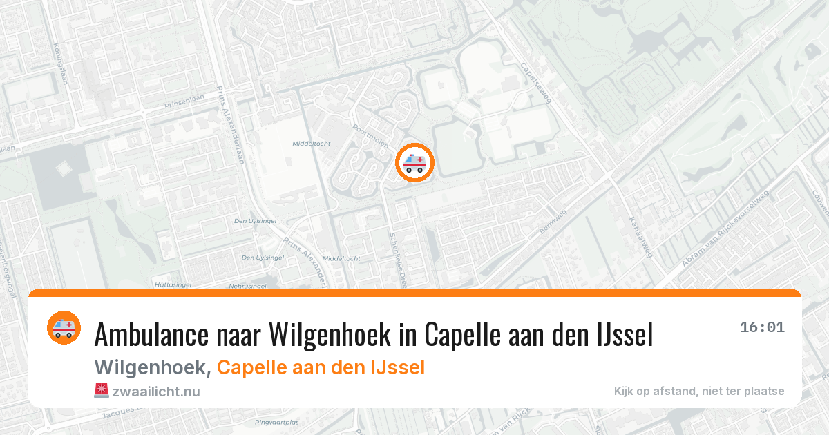 Ambulance naar Wilgenhoek in Capelle aan den IJssel — 13 jul 2026