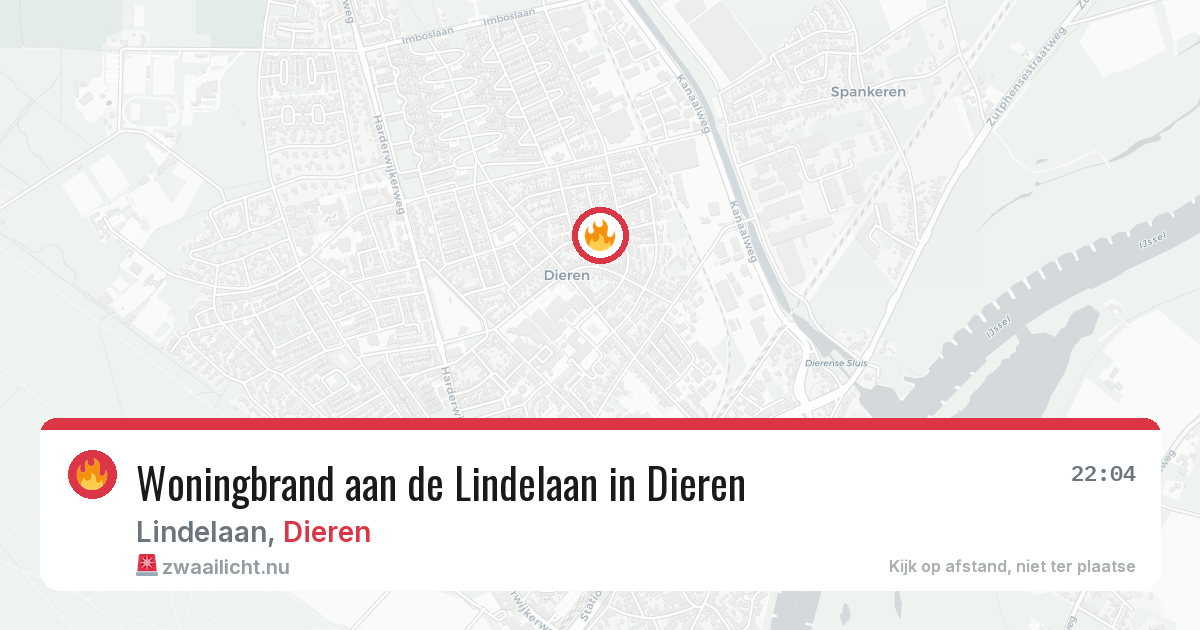Woningbrand aan de Lindelaan in Dieren — 7 jun 2026